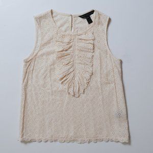 Marc by Marc Jacobs cotton eyelet ruffle shirt XS